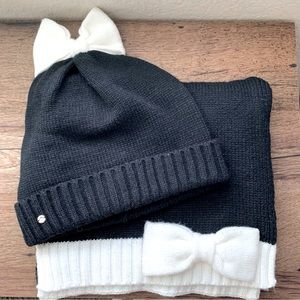 Kate Spade Bow Hat & Scarf